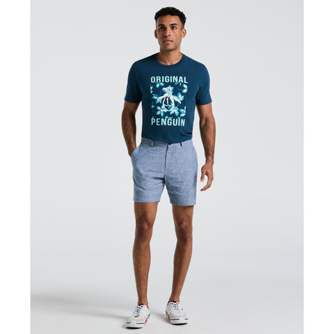 7" Flat Front Cotton Shorts (Bay Blue) 