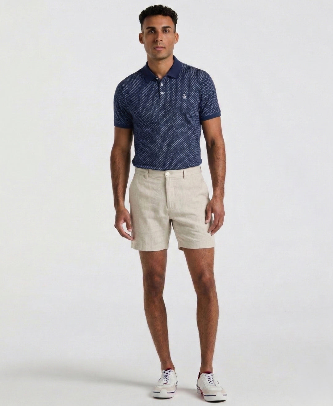 7" Flat Front Linen Blend Short-Shorts-Natural Linen-28-Original Penguin