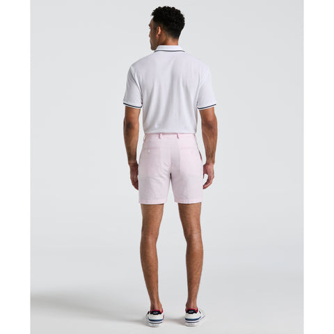 7" Flat Front Cotton Shorts (Barely Pink) 