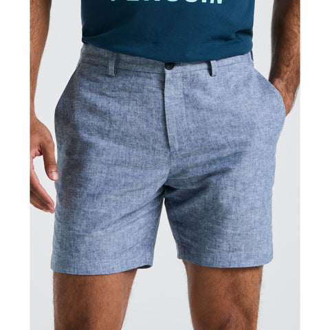 7" Flat Front Cotton Shorts (Bay Blue) 