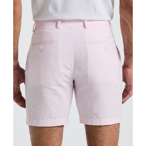7" Flat Front Cotton Shorts (Barely Pink) 