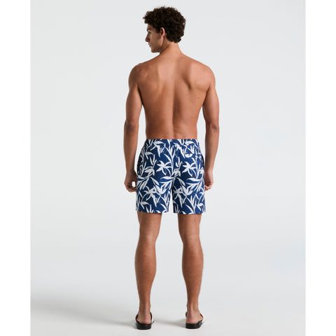 7" Volley Wave Floral Swim Short (Blue Quartz) 