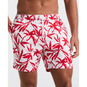 7" Volley Floral Swim Short (True Red) 
