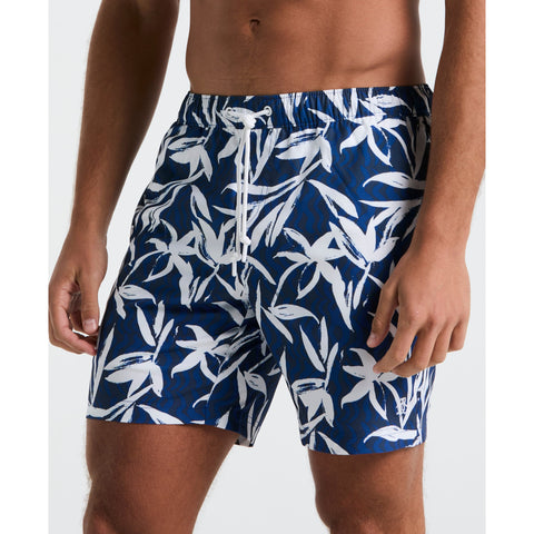 7" Volley Wave Floral Swim Short (Blue Quartz) 