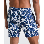 7" Volley Wave Floral Swim Short (Blue Quartz) 