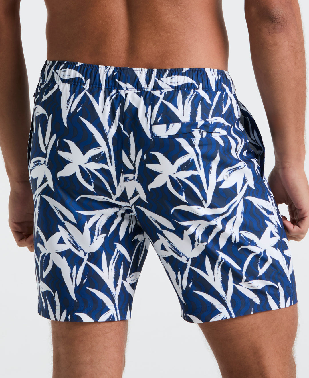 7" Volley Wave Floral Swim Short (Blue Quartz) 