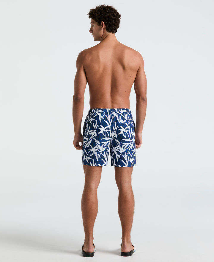 7" Volley Wave Floral Swim Short (Blue Quartz) 