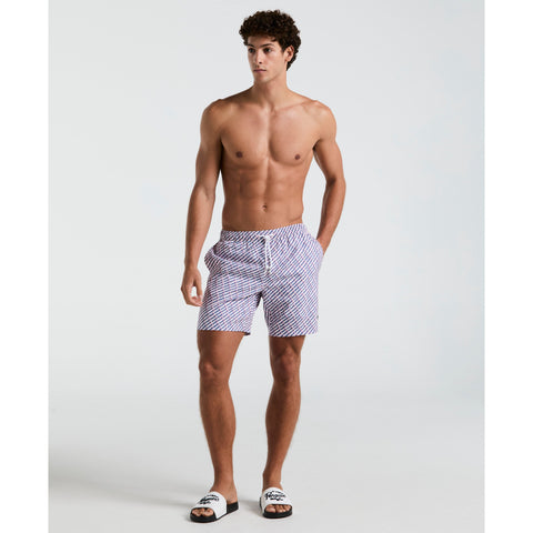 7" Geo Print Swim Short (Parfait Pink) 