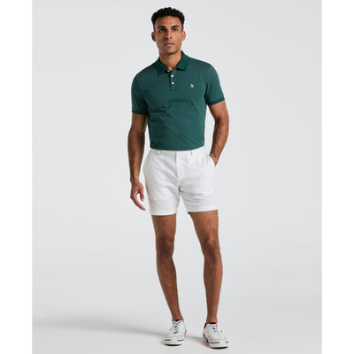 7" Linen-Blend Flat Front Short (Bright White) 