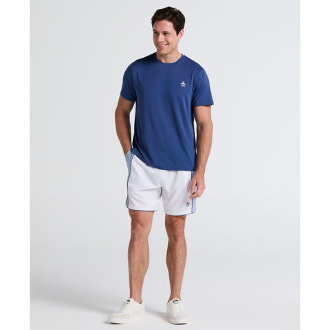 7" Performance Piped Tennis Short (Bright White) 
