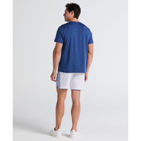 7" Performance Piped Tennis Short (Bright White) 
