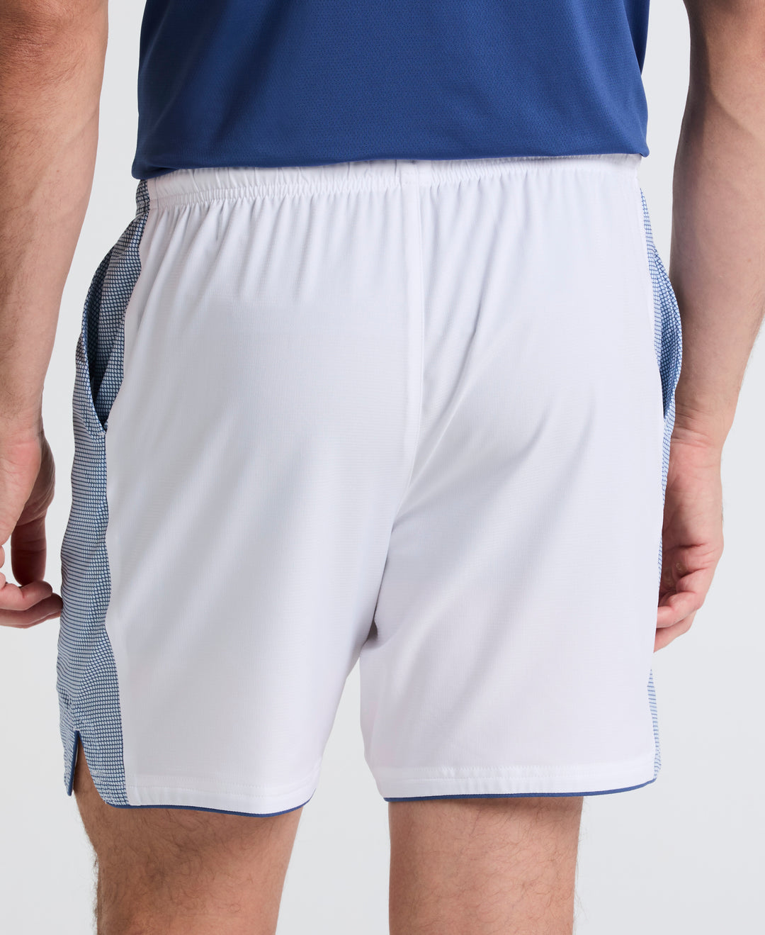 7" Performance Piped Tennis Short (Bright White) 