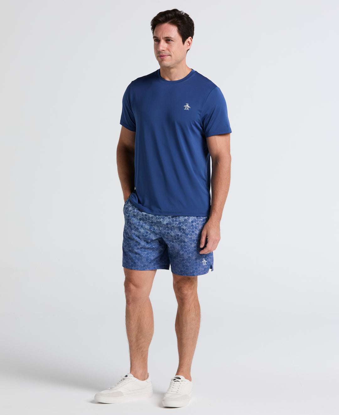 Performance Printed Tennis Short (True Navy) 