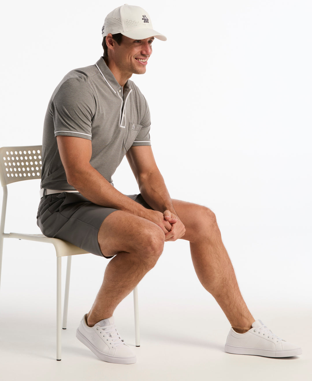 8" Flat Front Sorona™ Golf Short (Quiet Shade) 