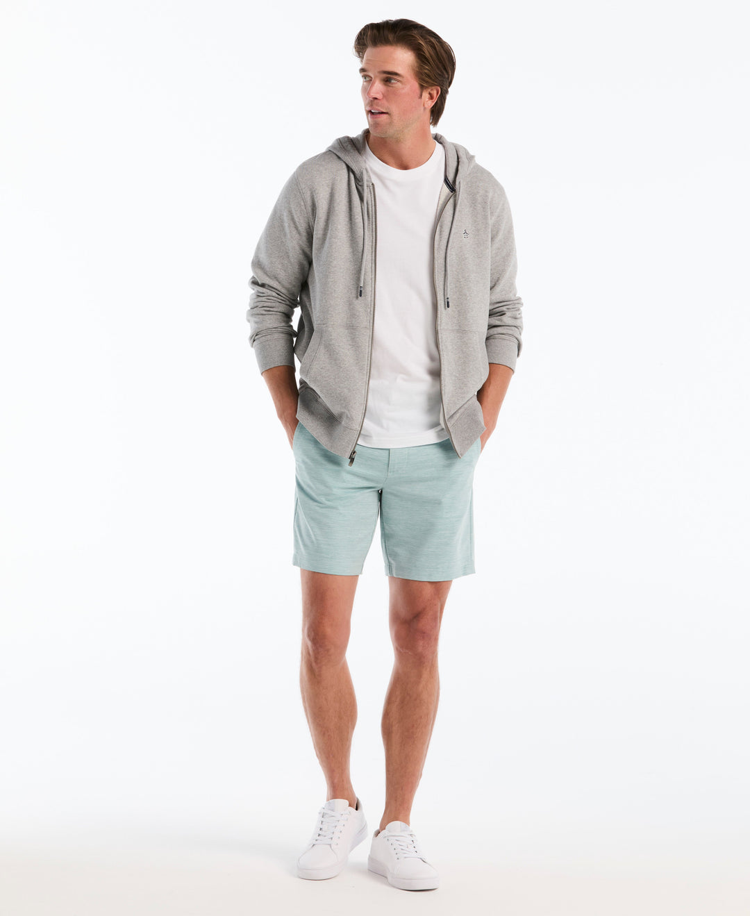 Heather Stripe Chino Short (Deep Lake) 