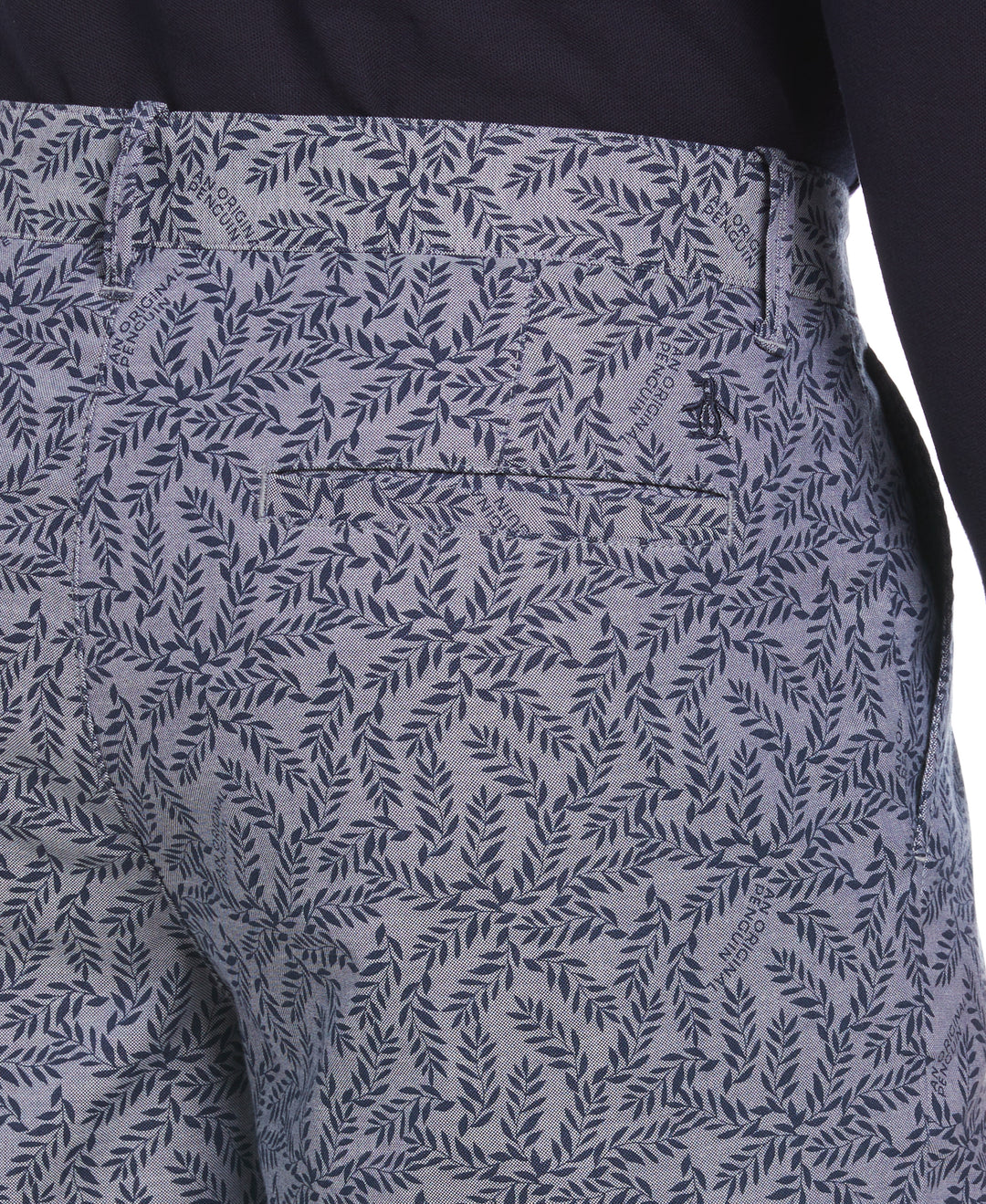 8" Leaf Print Oxford Short (Sargasso Sea) 