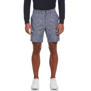 8" Leaf Print Oxford Short (Sargasso Sea) 
