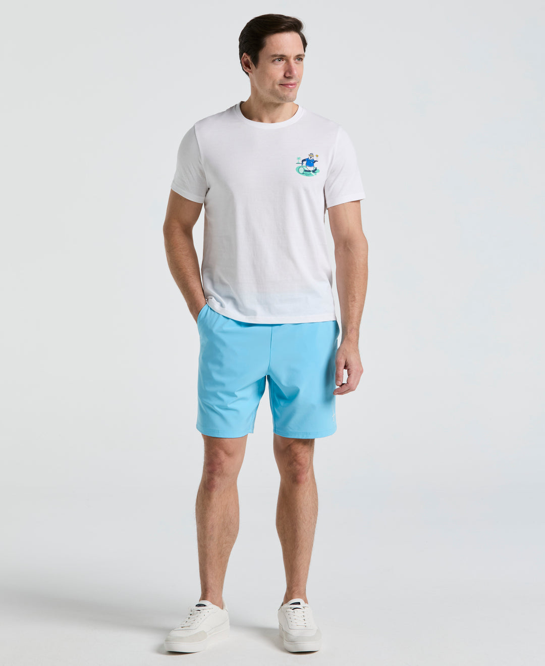 Solid Tennis Shorts (Blue Grotto) 