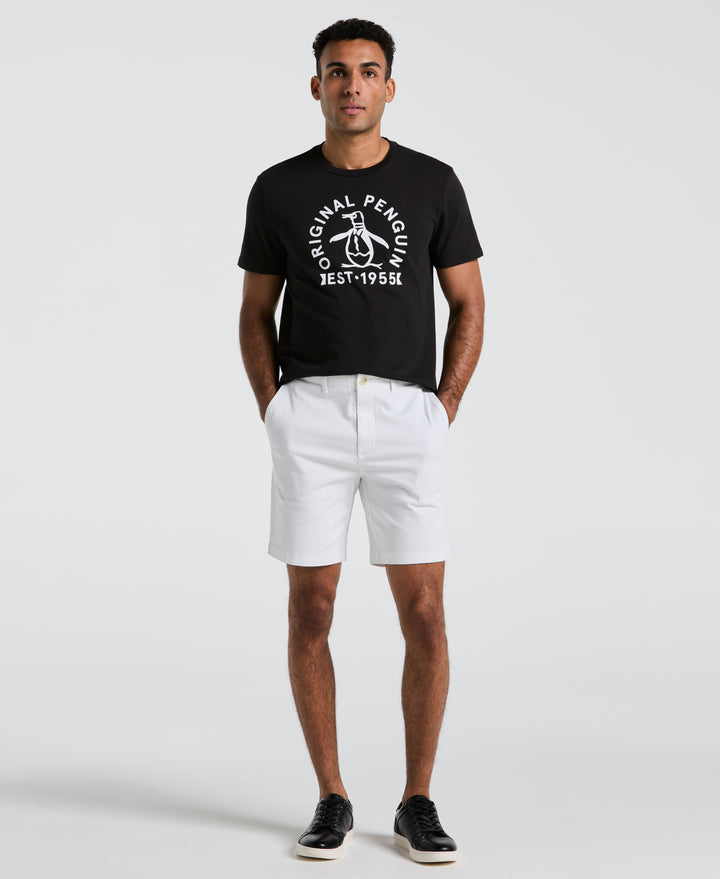 8" Stretch Twill Chino Short (Bright White) 