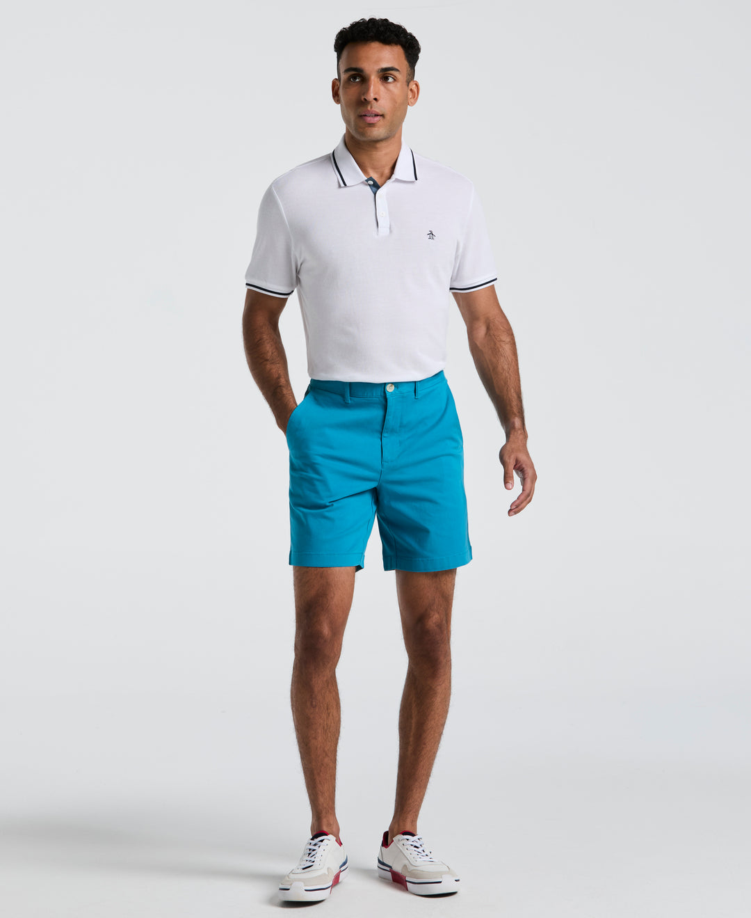 Men's Stretch Twill Shorts (Mosaic Blue) 