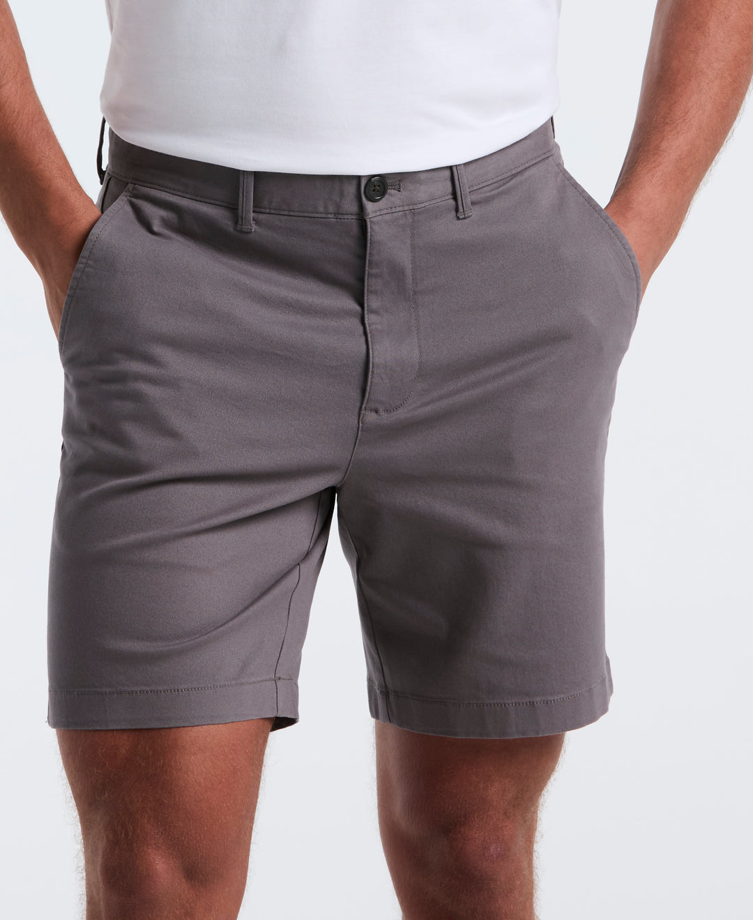 8" Stretch Twill Chino Short (Castlerock) 