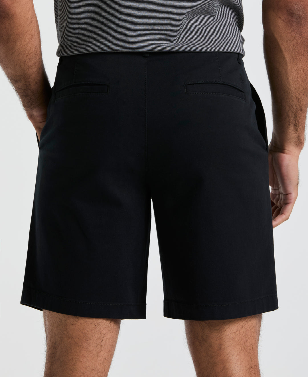 8" Stretch Twill Chino Short (True Black) 
