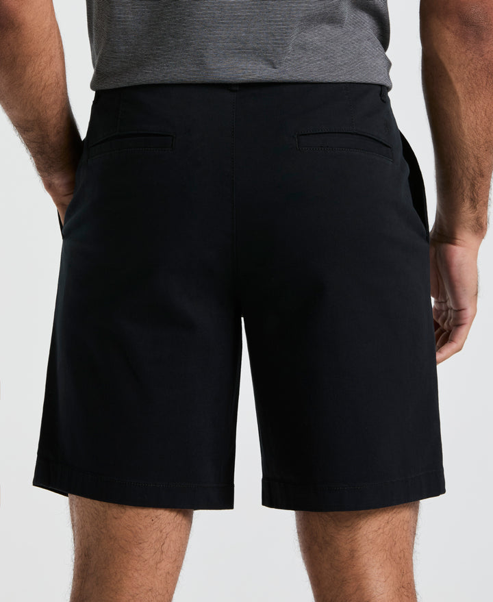 8" Stretch Twill Chino Short (True Black) 