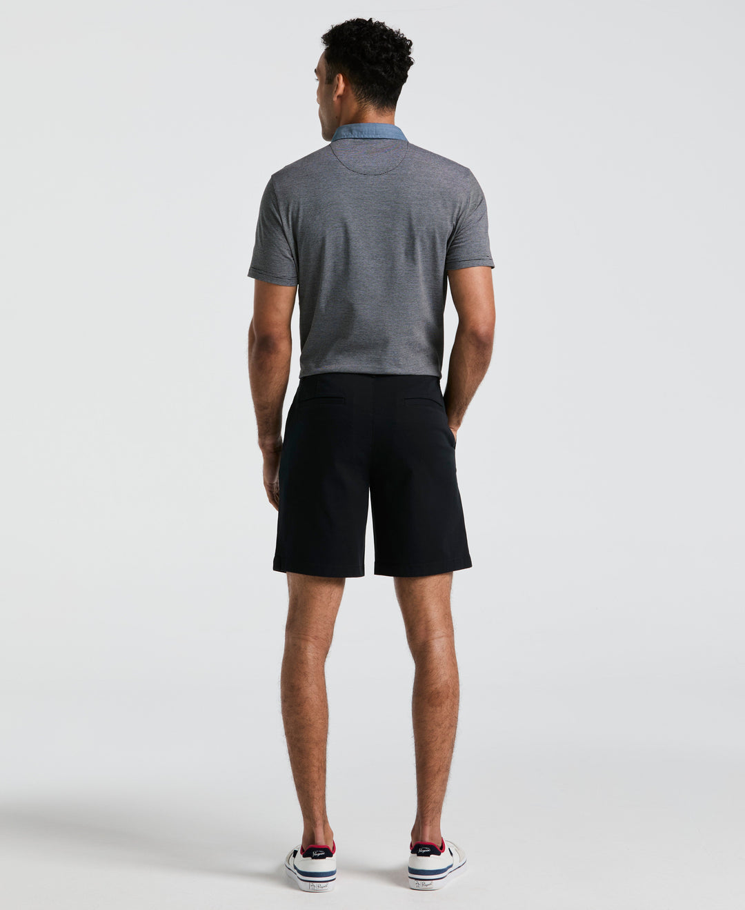 8" Stretch Twill Chino Short (True Black) 