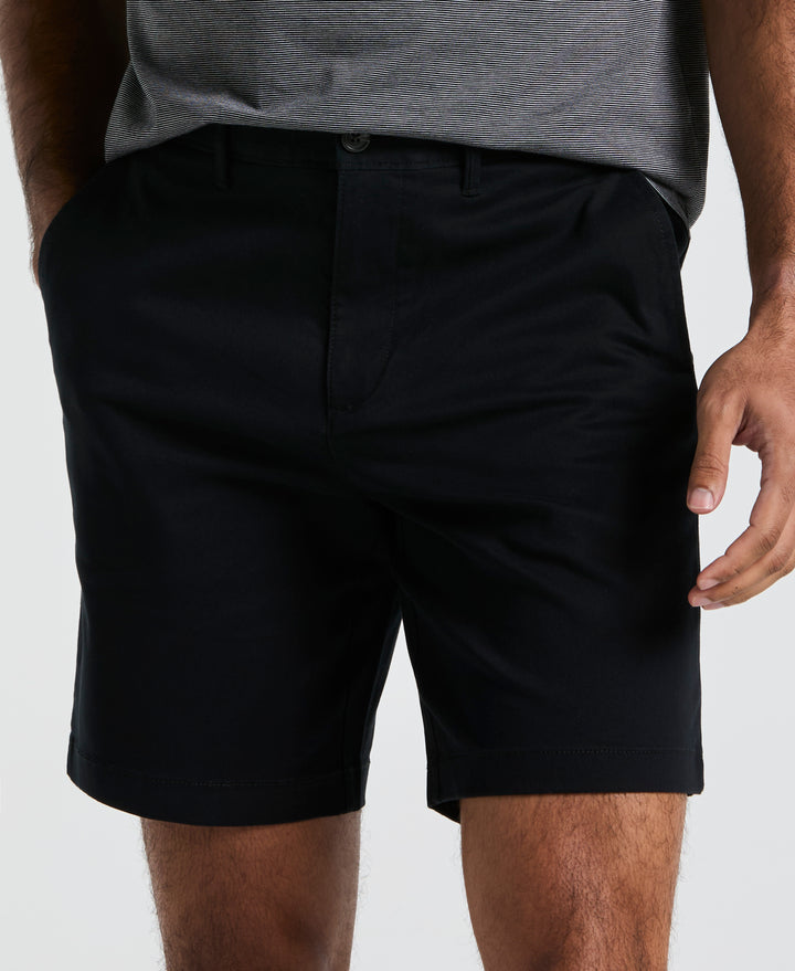 8" Stretch Twill Chino Short (True Black) 