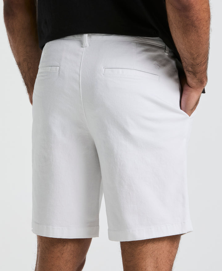 8" Stretch Twill Chino Short (Bright White) 