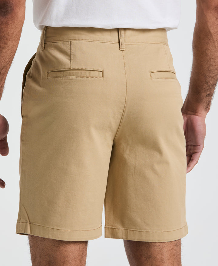 8" Stretch Twill Chino Short (Travertine) 