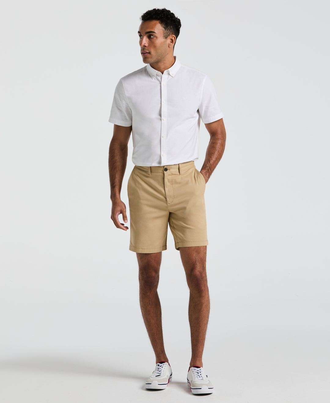 8" Stretch Twill Chino Short (Travertine) 
