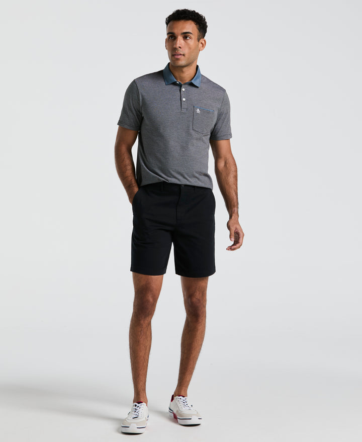 8" Stretch Twill Chino Short (True Black) 