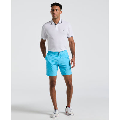 Technical Flat Front 8" Golf Shorts (Aquarius) 