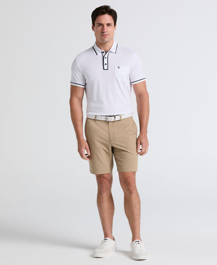 8" Technical Flat Front Golf Short-Golf Shorts-Chinchilla-28-Original Penguin