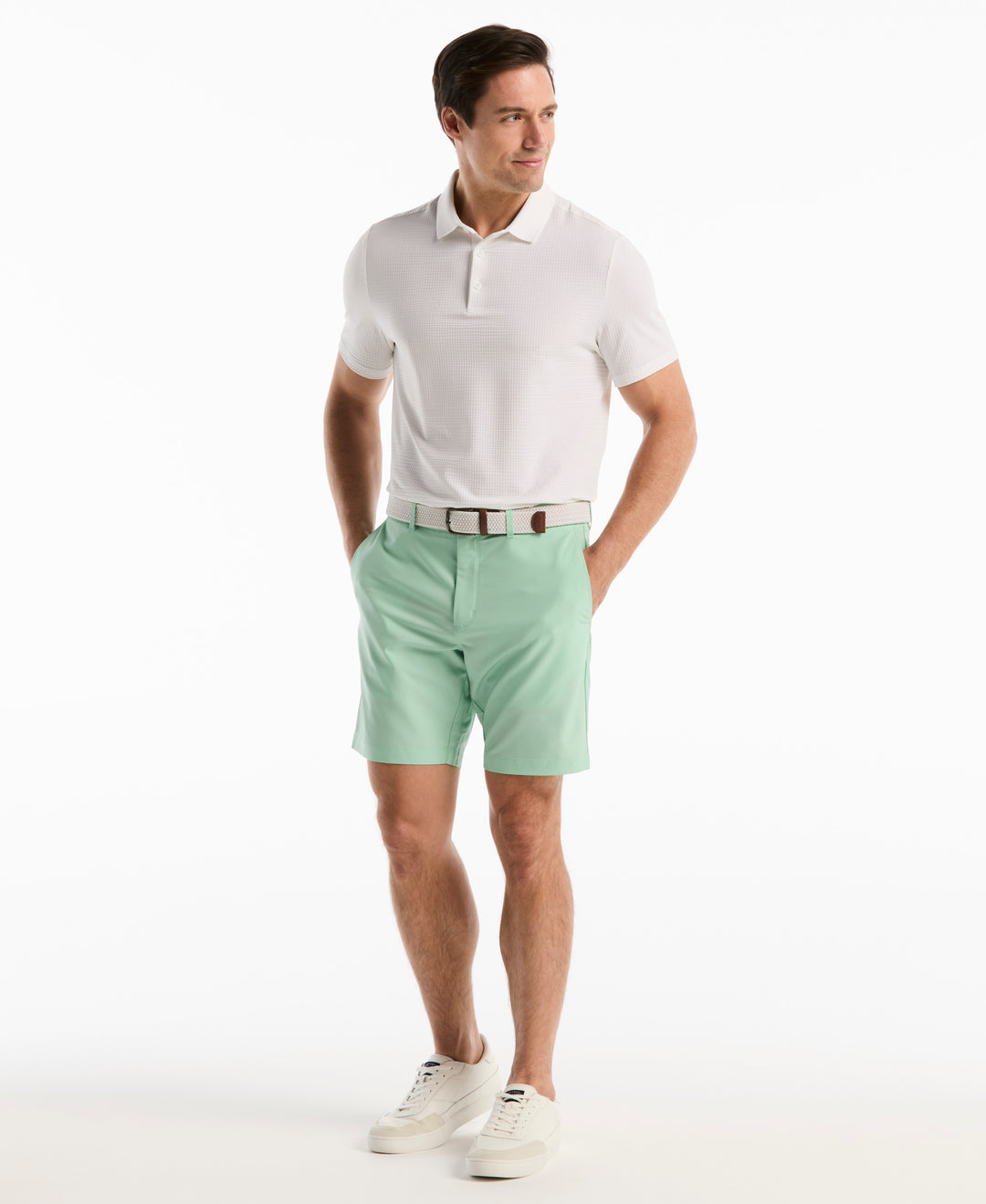 8" Technical Flat Front Golf Short (Lichen) 