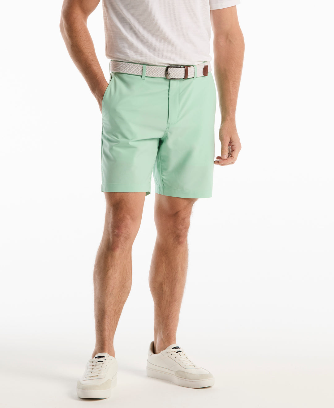 8" Technical Flat Front Golf Short (Lichen) 