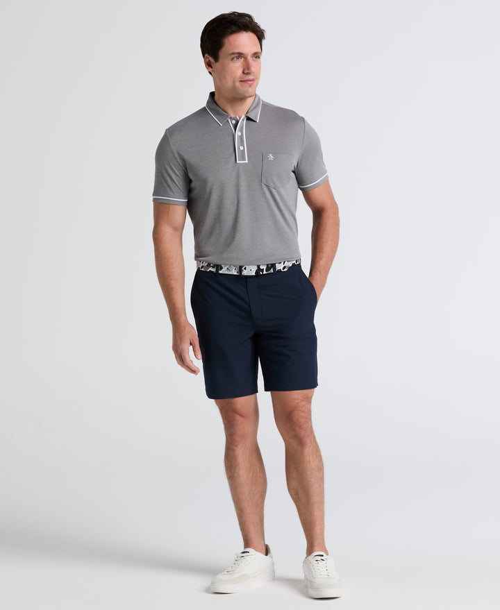 8" Technical Flat Front Golf Short-Golf Shorts-Black Iris-28-Original Penguin
