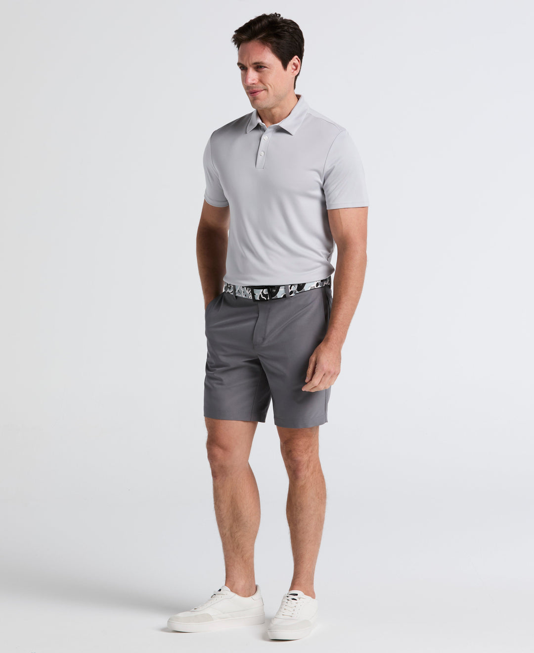 8" Technical Flat Front Golf Short-Golf Shorts-Quiet Shade-28-Original Penguin
