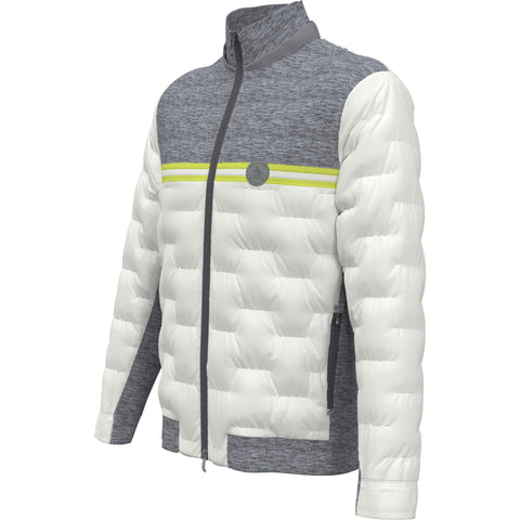 80's Mixed Media Blocked Jacket  (Quiet Gray Heather) 