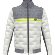 80's Mixed Media Blocked Jacket  (Quiet Gray Heather) 