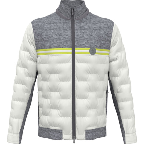 80's Mixed Media Blocked Jacket  (Quiet Gray Heather) 
