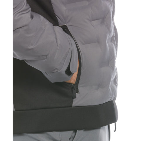 80s Mixed Media Color Blocked Golf Jacket (Black Iris) 