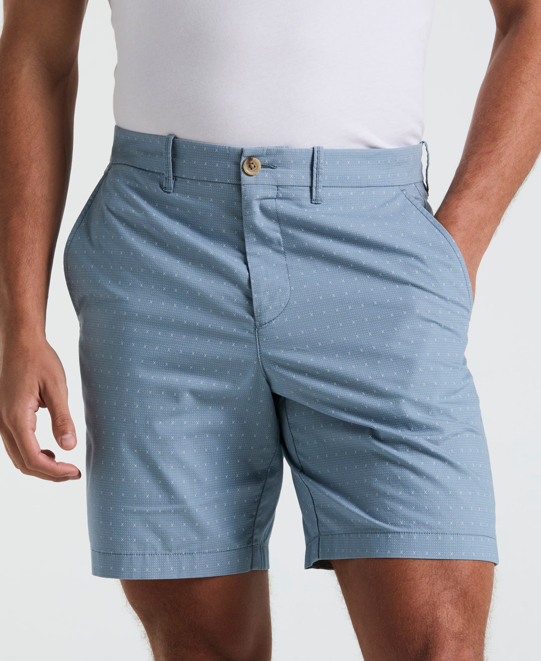 Crosshatch Slim Fit Short (Faded Denim) 