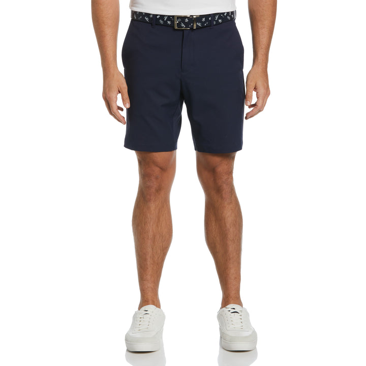 Flat Front Solid Golf Shorts (Black Iris) 