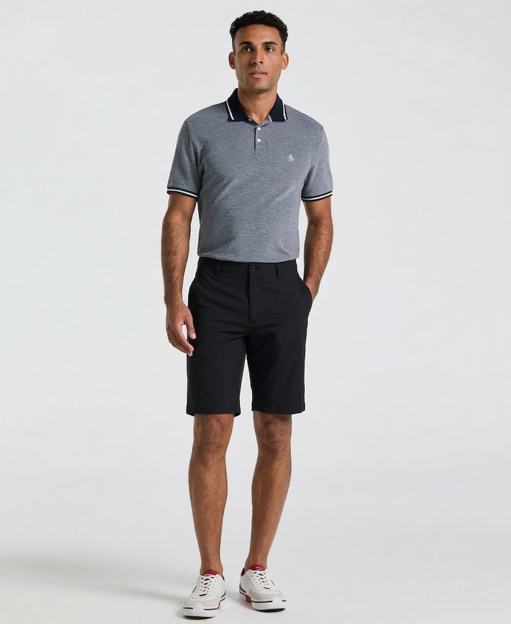 9" Flat Front Solid Golf Short-Golf Shorts-Caviar-30-Original Penguin