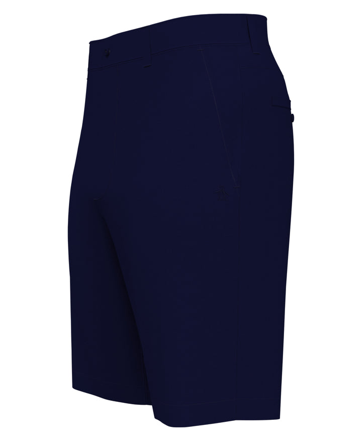 Flat Front Solid Golf Shorts (Black Iris)