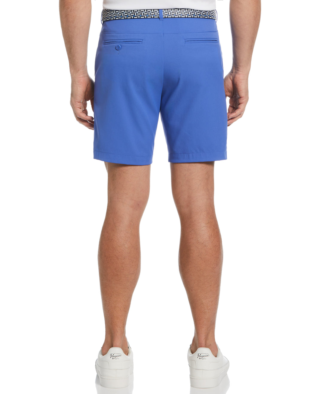 Flat Front Solid Golf Shorts (Amparo Blue)