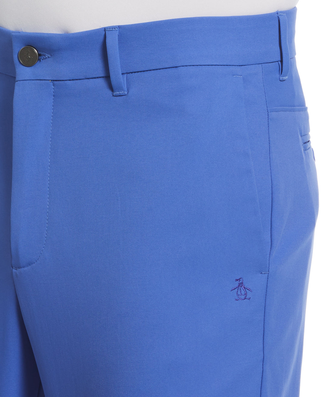 Flat Front Solid Golf Shorts (Amparo Blue)