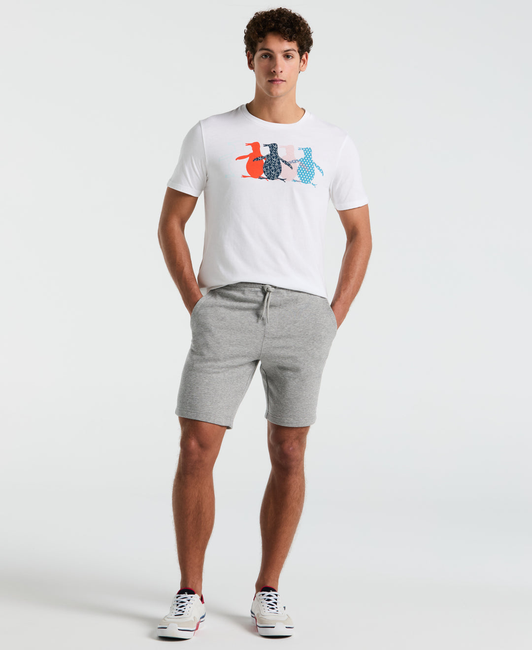 9" Embroidered Pete Fleece Short (Rain Heather) 